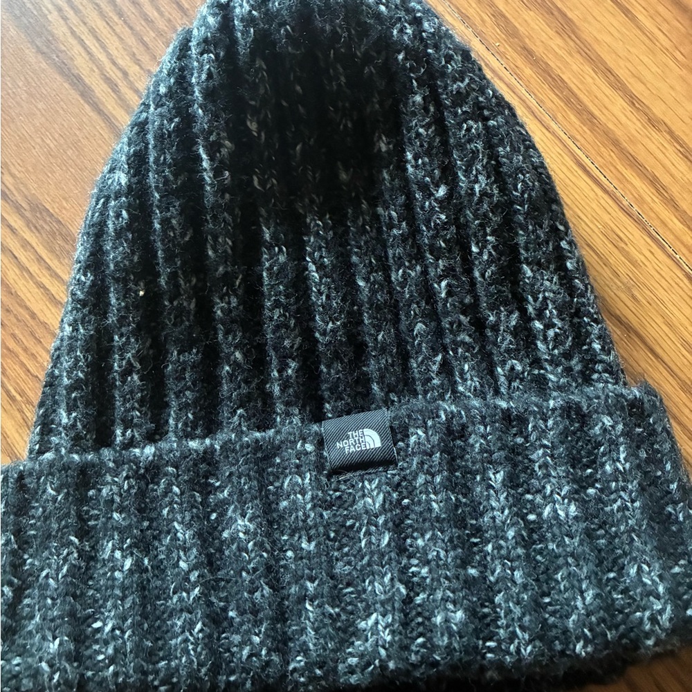 The North Face Charcoal Ribbed Knit Beanie